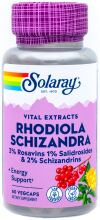 Schizandra & Rodhiola 500 mg 60 Cáspulas Vegetales